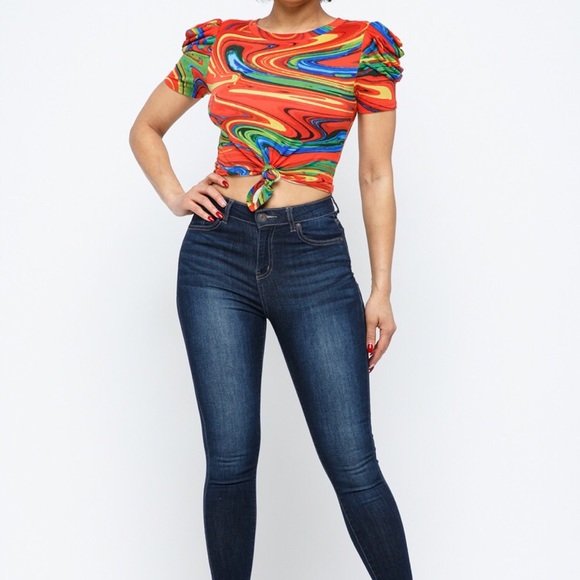 GET NOTICED! Multi Colored Crop - Picture 5 of 10